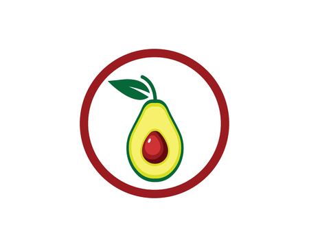 avocado illustration vector template designのイラスト素材