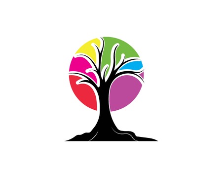 Tree icon logo template vector illustrationのイラスト素材