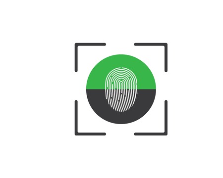 fingerprint illustration vector template designのイラスト素材