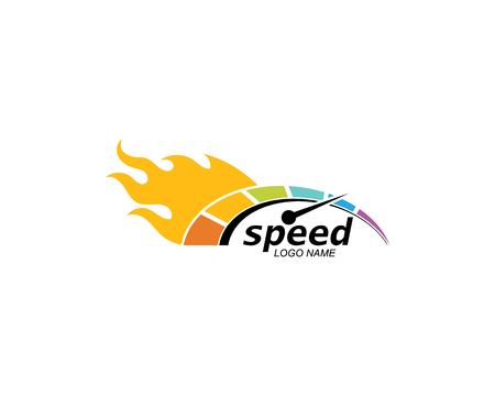 speed logo icon design illustration vector templateのイラスト素材