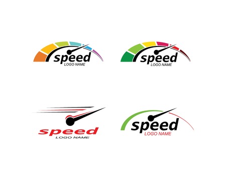 speed logo icon design illustration vector templateのイラスト素材