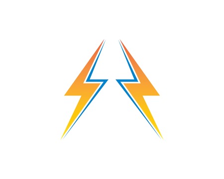 flash power thunder illustration vector templateのイラスト素材