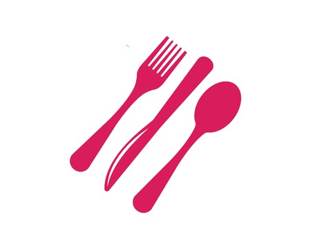 fork,knife logo vector illustration template