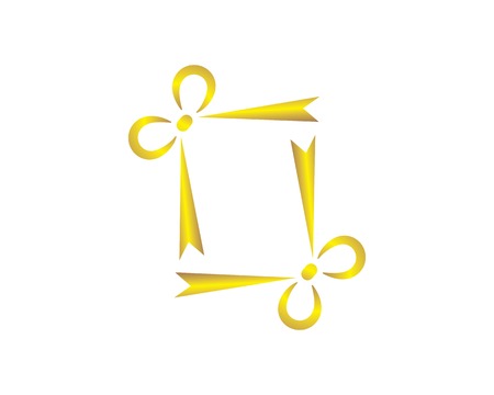 ribbon logo vetor illustration design templateのイラスト素材