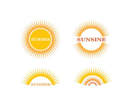 sun ilustration logo vector icon templateのイラスト素材
