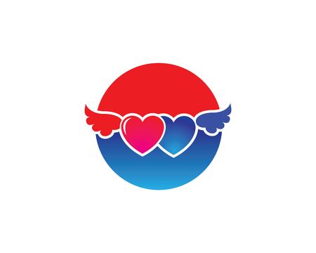 Love Logo Vector icon illustration design Templateのイラスト素材