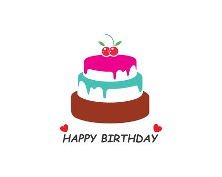Cake logo vector ilustration template