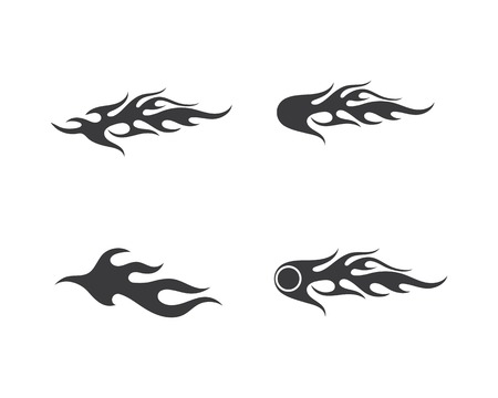 Fire flame Logo Template vector icon Oil, gas and energy logo conceptのイラスト素材