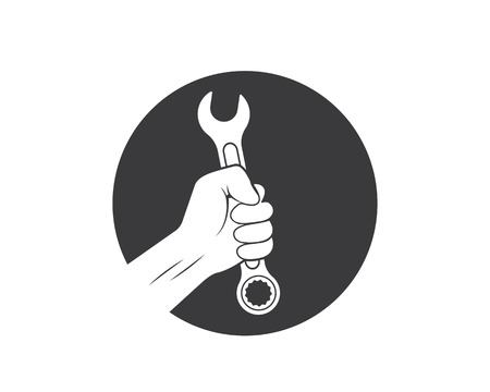 wrench icon vector of automotive service illustration templateのイラスト素材