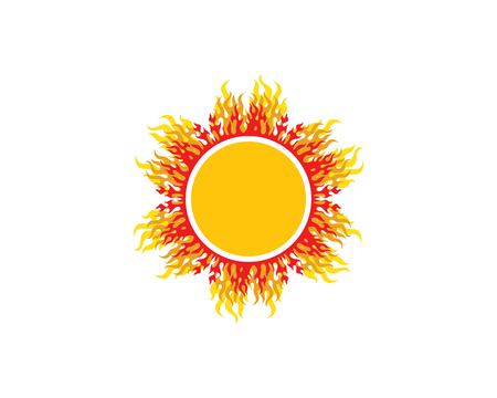 sun ilustration logo vector icon template designのイラスト素材