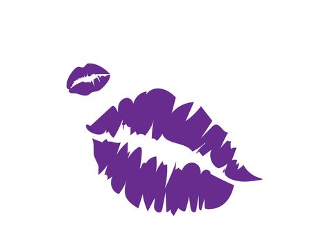 lips icon vector template designのイラスト素材