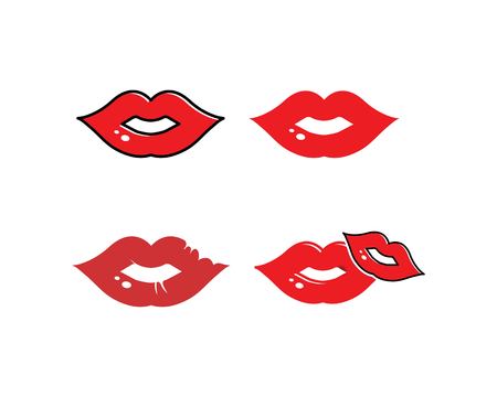 lips icon vector template designのイラスト素材