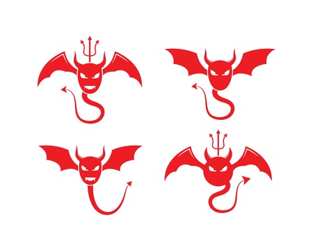 Devil logo vector templateのイラスト素材
