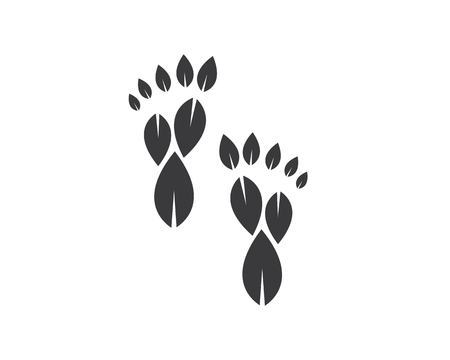 foot ilustration Logo vector for business massage,therapist design Templateのイラスト素材