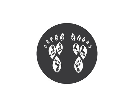 foot ilustration Logo vector for business massage,therapist design Templateのイラスト素材