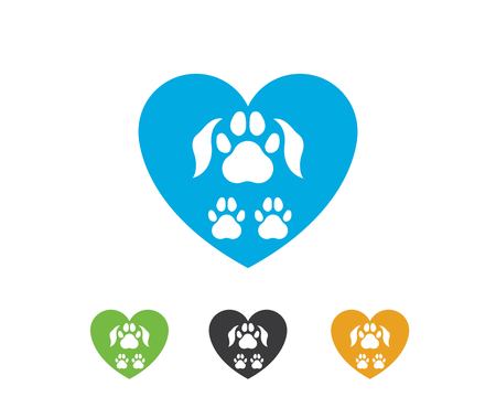paw logo icon of pet vector template illustrationのイラスト素材