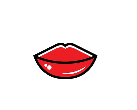 lips icon vector template design  illustrationのイラスト素材