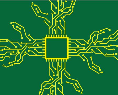 circuit board line background concept design illustration templateのイラスト素材