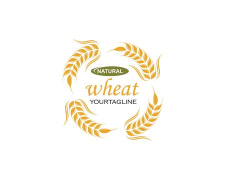 Agriculture wheat Logo Template vector icon designのイラスト素材