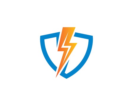 flash power thunder illustration vector templateのイラスト素材
