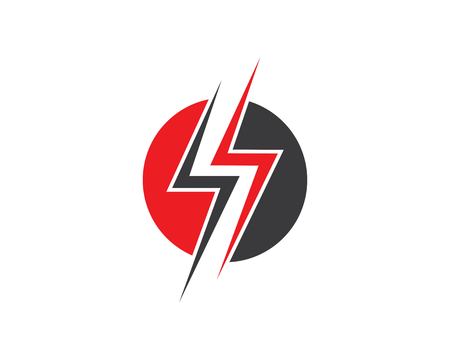 flash power thunder illustration vector templateのイラスト素材
