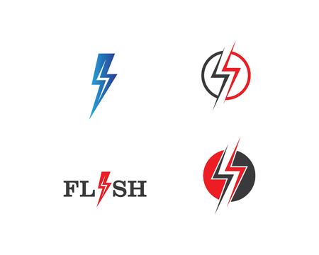 flash power thunder illustration vector templateのイラスト素材