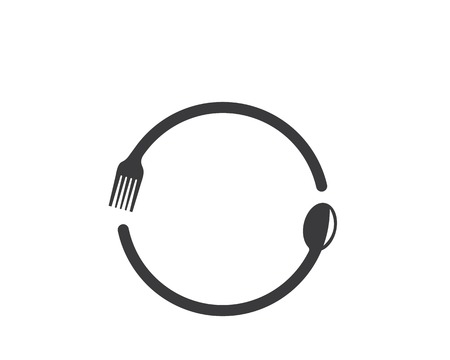 fork,spoon logo vector illustration templateのイラスト素材