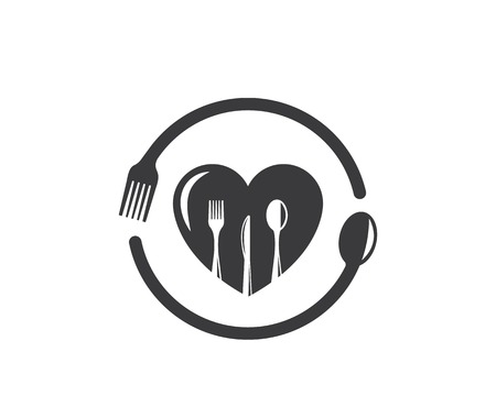 fork,spoon logo vector illustration templateのイラスト素材