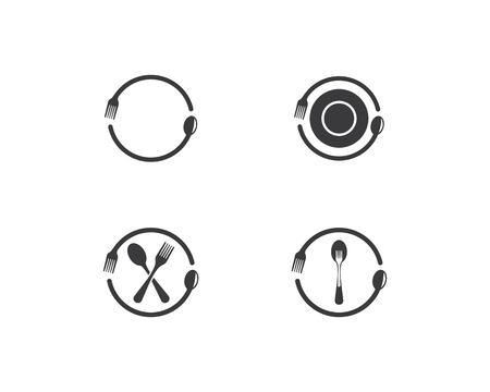 fork,spoon logo vector illustration templateのイラスト素材
