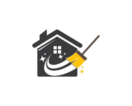 House cleaner logo vector templateのイラスト素材