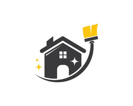 House cleaner logo vector templateのイラスト素材