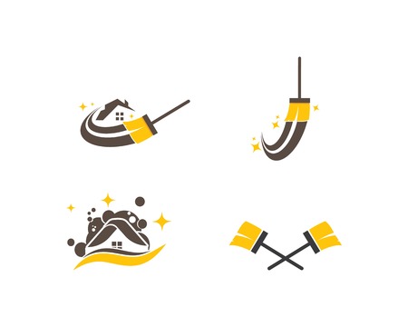 House cleaner logo vector templateのイラスト素材