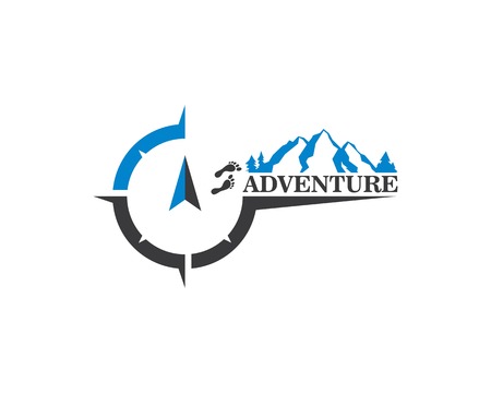 High Mountain icon Logo Template Vectorのイラスト素材