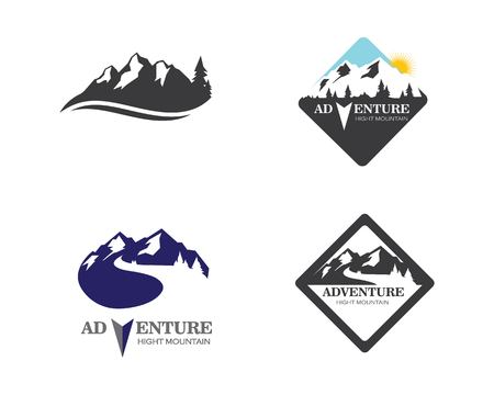 High Mountain icon Logo of adventure  Template Vectorのイラスト素材
