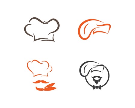 hat chef logo template vector illustrationのイラスト素材