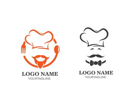 hat chef logo template vector illustrationのイラスト素材