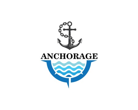 Anchor icon Logo Template vector illustration