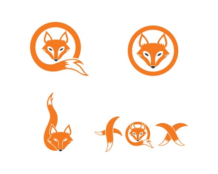 fox logo icon vector template designのイラスト素材