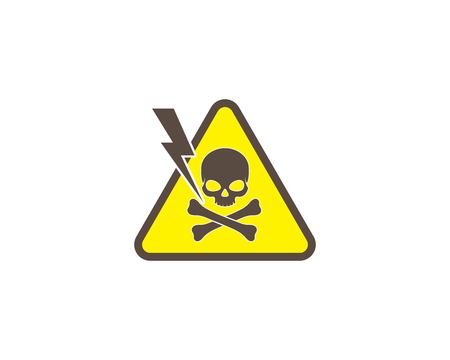 skull logo vector illustration of danger condition designのイラスト素材