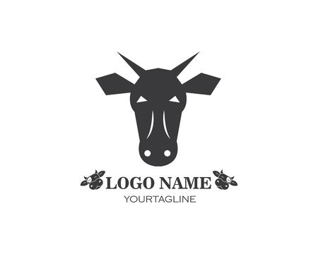 cow logo vector illustration template designのイラスト素材