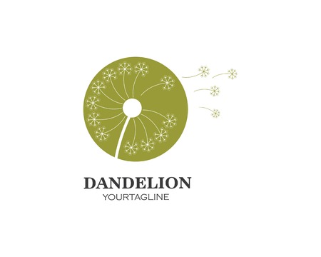 dandelion flower logo icon vector のイラスト素材