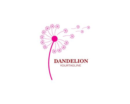 dandelion flower logo icon vector のイラスト素材