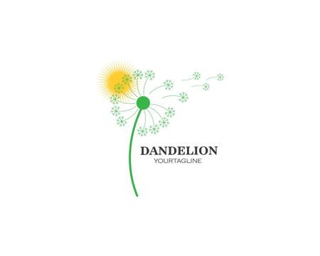 dandelion flower logo icon vectorのイラスト素材