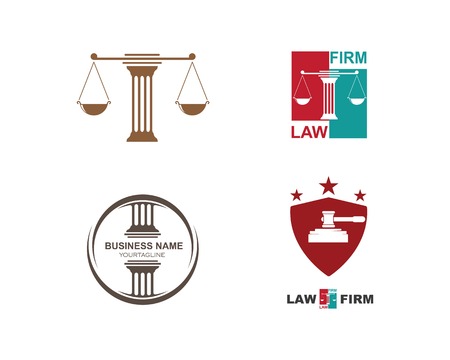 law logo vector template designのイラスト素材