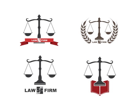 lawyer logo vector template design illustrationのイラスト素材