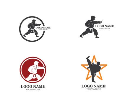 karate,taekwondo kick logo vector illustration template designのイラスト素材
