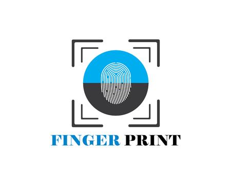 fingerprint illustration vector template designのイラスト素材