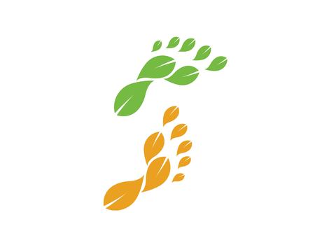 foot ilustration Logo vector for business massage,therapist design Templateのイラスト素材