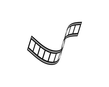 filmstrip Logo Template vector illustration designのイラスト素材