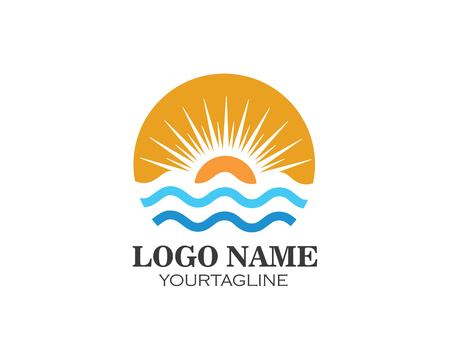 sun logo vector template illustration designのイラスト素材